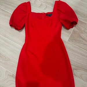 French Connection Berina Whisper Minidress in Red